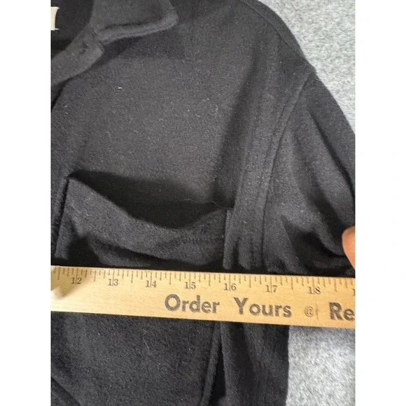 Every Black Cropped Long Sleeve Polo Pullover Womens XS Minimalist preppy grunge - Picture 5 of 8